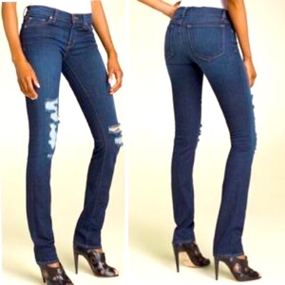 J Brand Jeans Pencil Leg Distressed Jeans - Picture 1 of 8